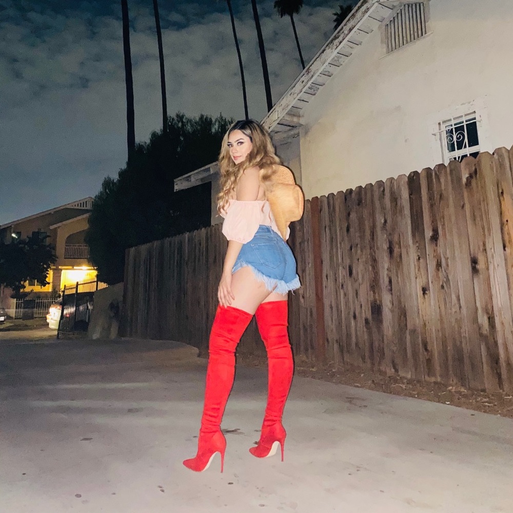 Steve Madden Red Suede Boots